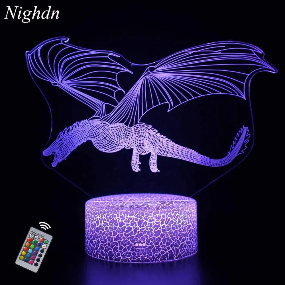 Nightdn Dragon ߰ , 3D LED  , ħ , 16   , ġ  ,  ߰ 